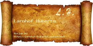 Larnhof Huberta névjegykártya